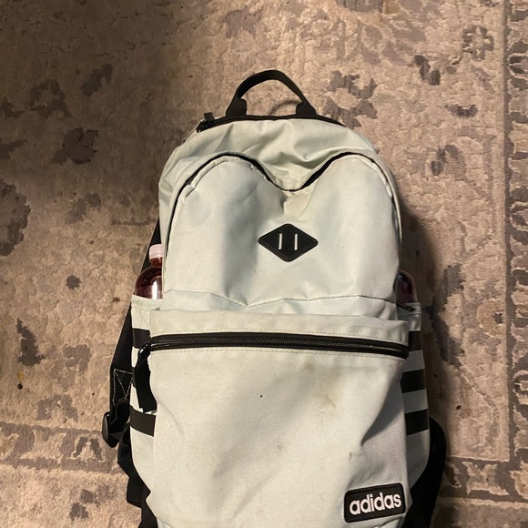 Adidas Classic - 3 Stripes 3 Light Blue Black Backpack School w/Ipad ,Laptop - Picture 9 of 13